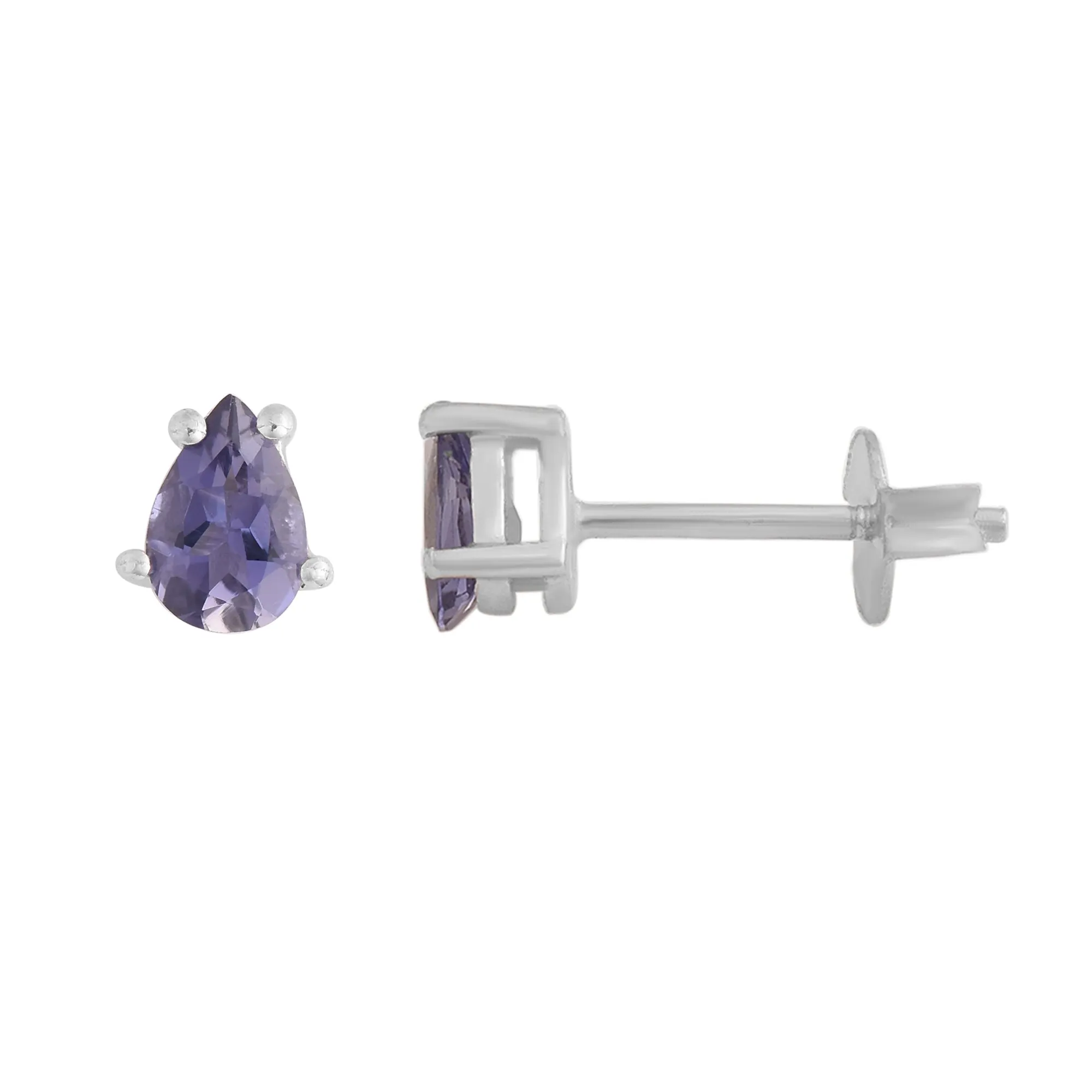 Iolite Silver Earrings