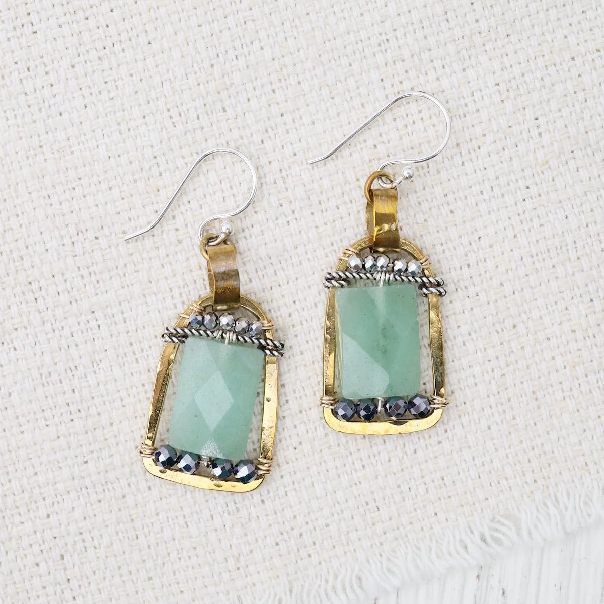 Jade Stirrup Earrings