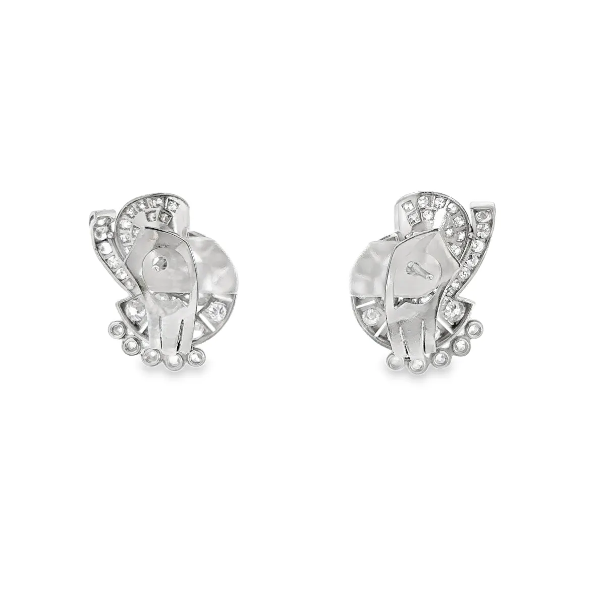 Kirkland Jewelry Estate | Platinum Diamond Earrings with Omega Backs