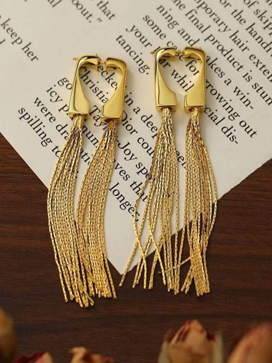 Long Tassel Dangle Earrings