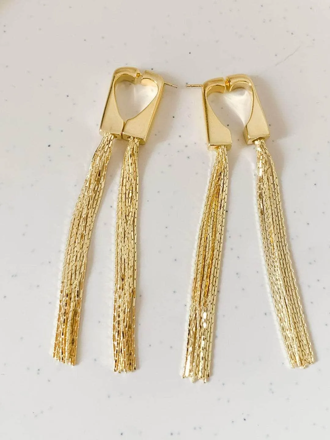 Long Tassel Dangle Earrings