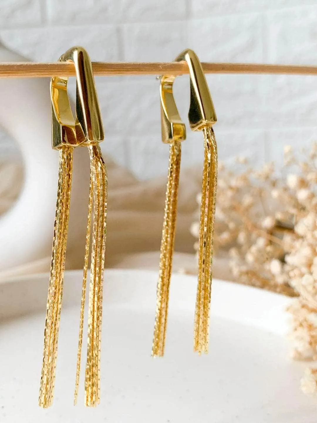 Long Tassel Dangle Earrings