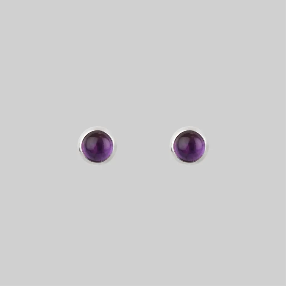 MAGICK. Amethyst Earrings  - 4mm