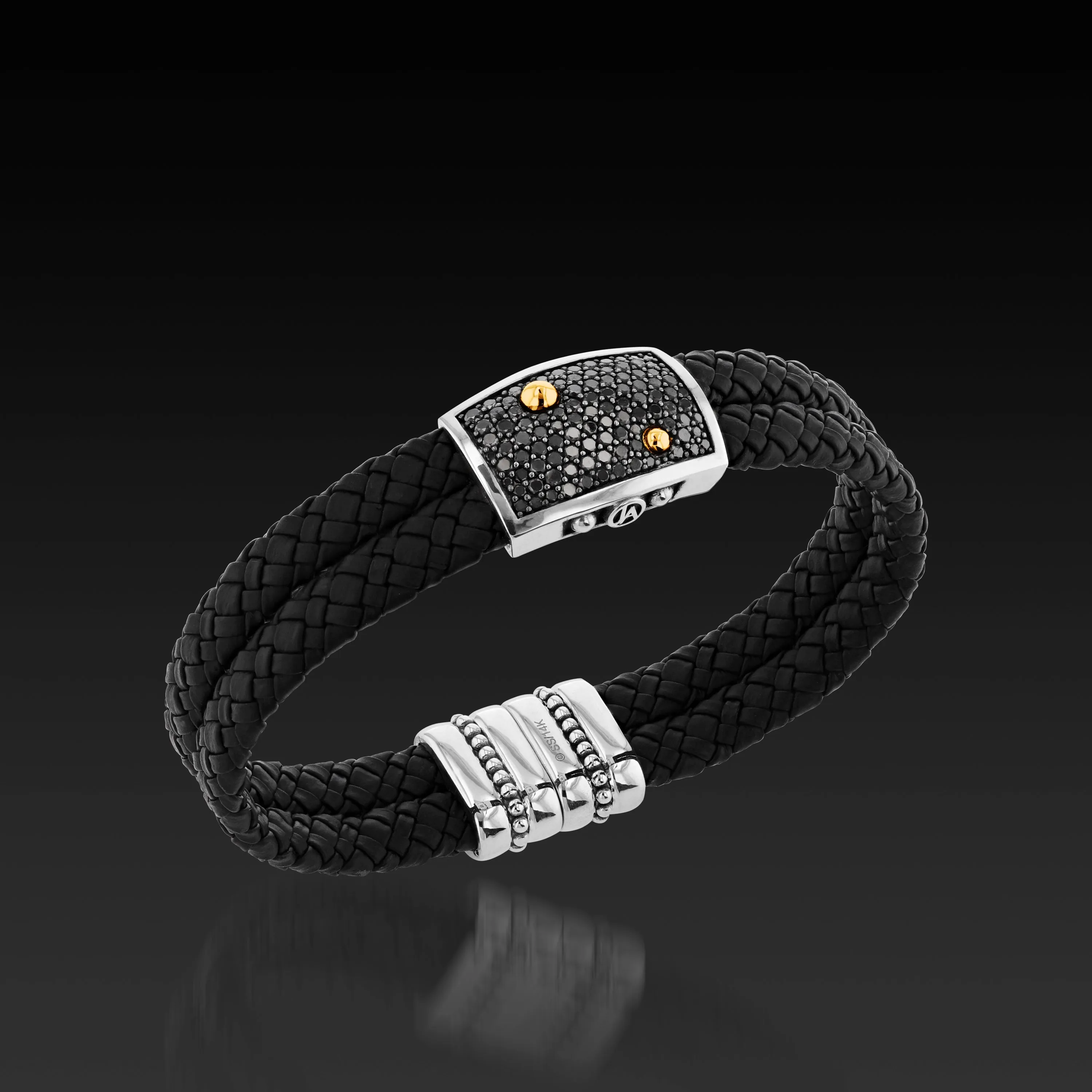 Matrix Black Diamond Double Leather Bracelet