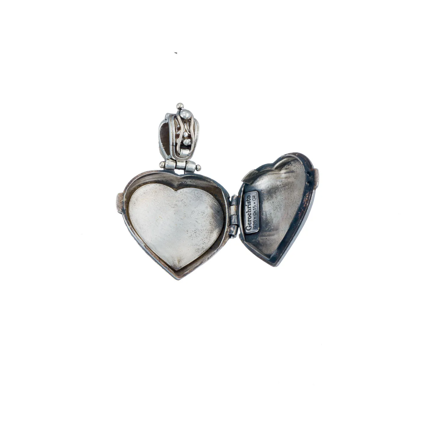 Mediterranean Heart Silver Locket (Small)