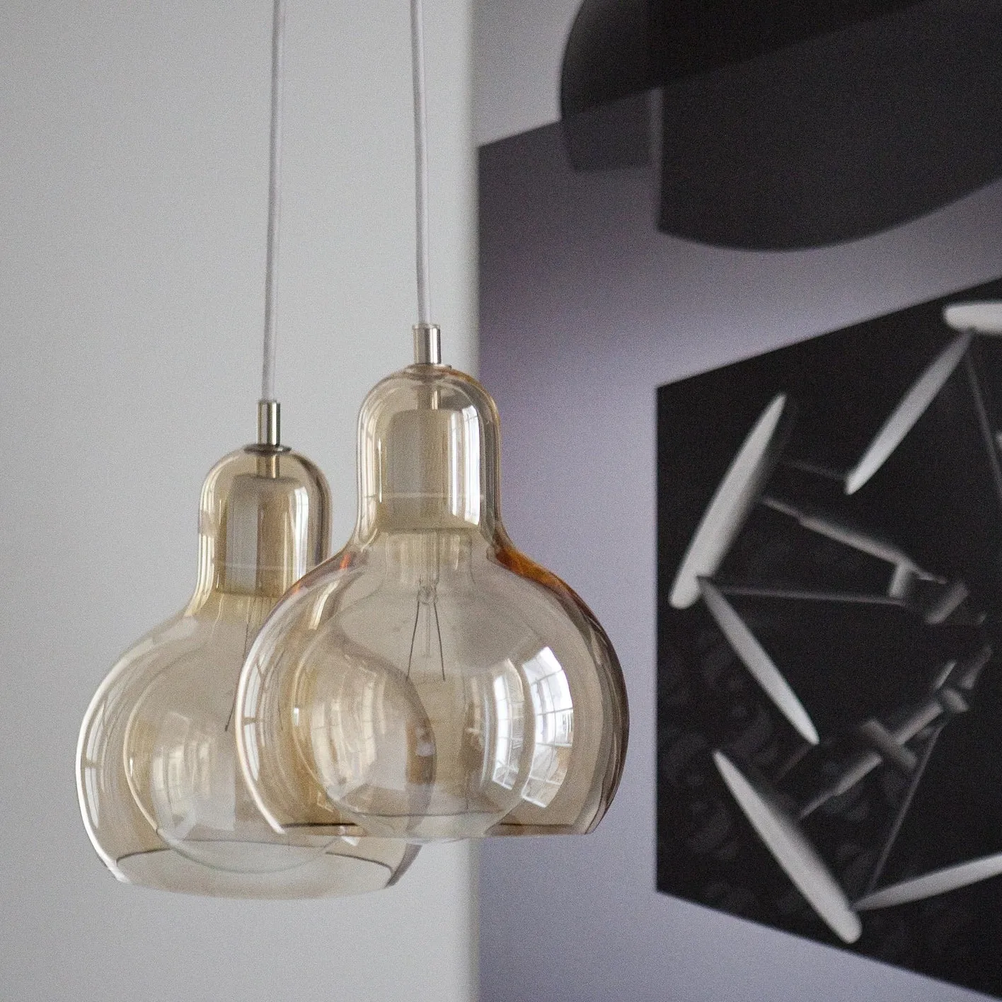 Mega Bulb Pendant SR2, gold lustre