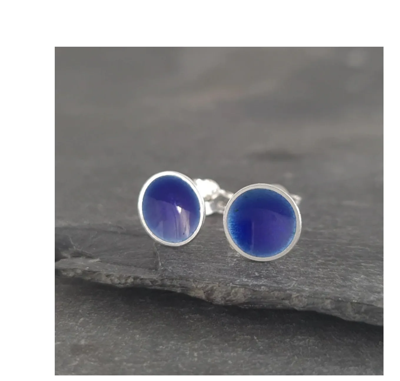 Minnie Enamelled Earrings- Delphinium