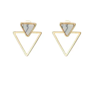 Push-back Triangle Earrings