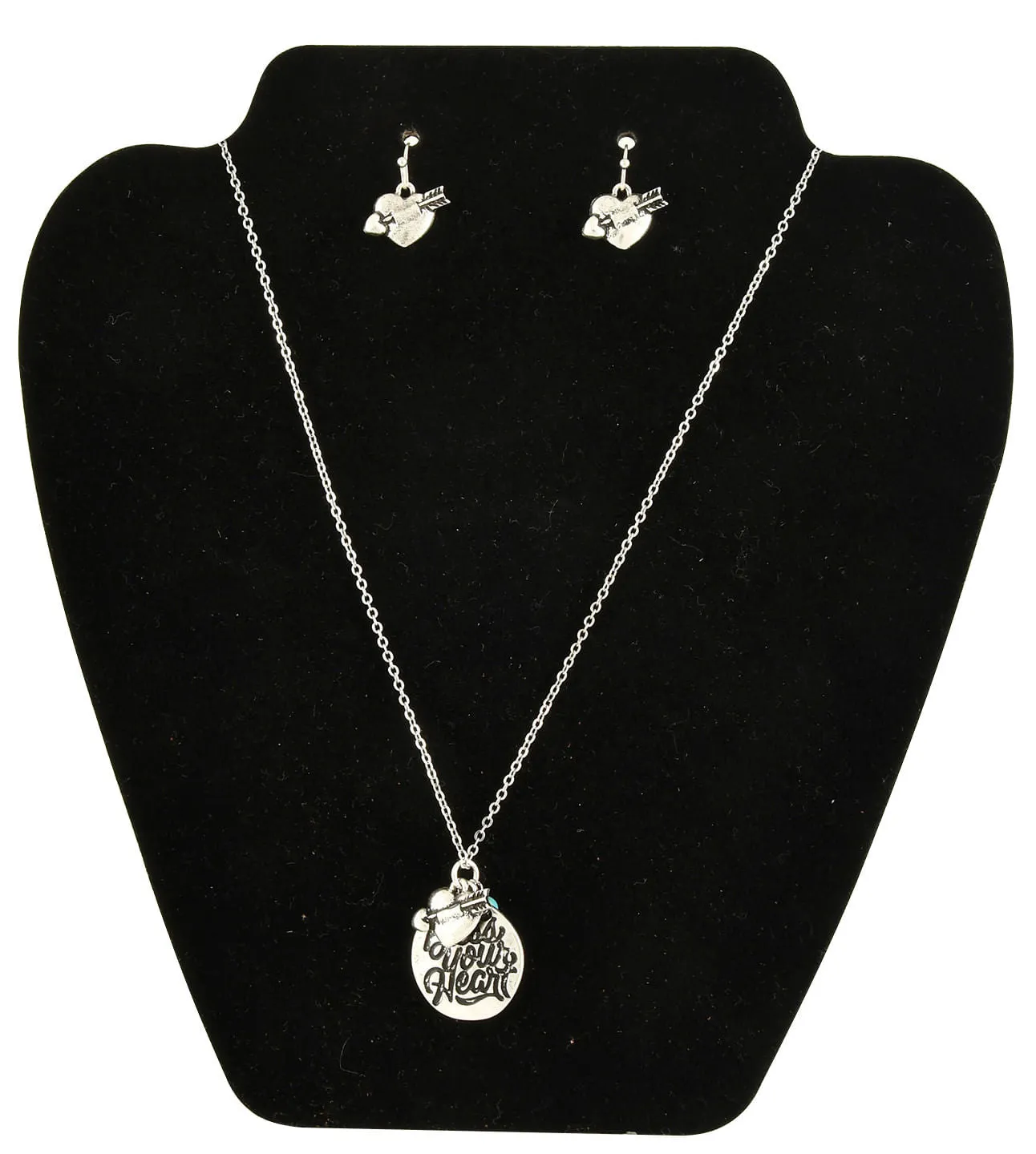 "Bless Your Heart" Necklace & Earring Set