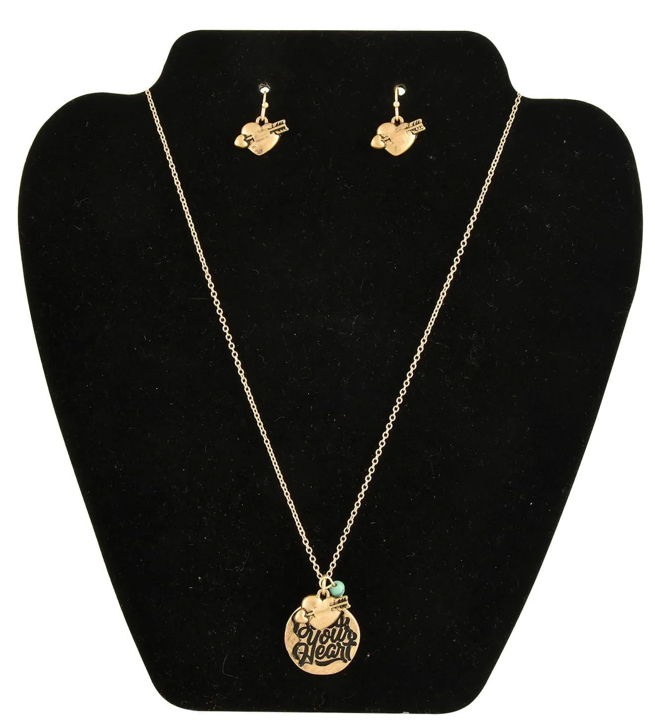 "Bless Your Heart" Necklace & Earring Set