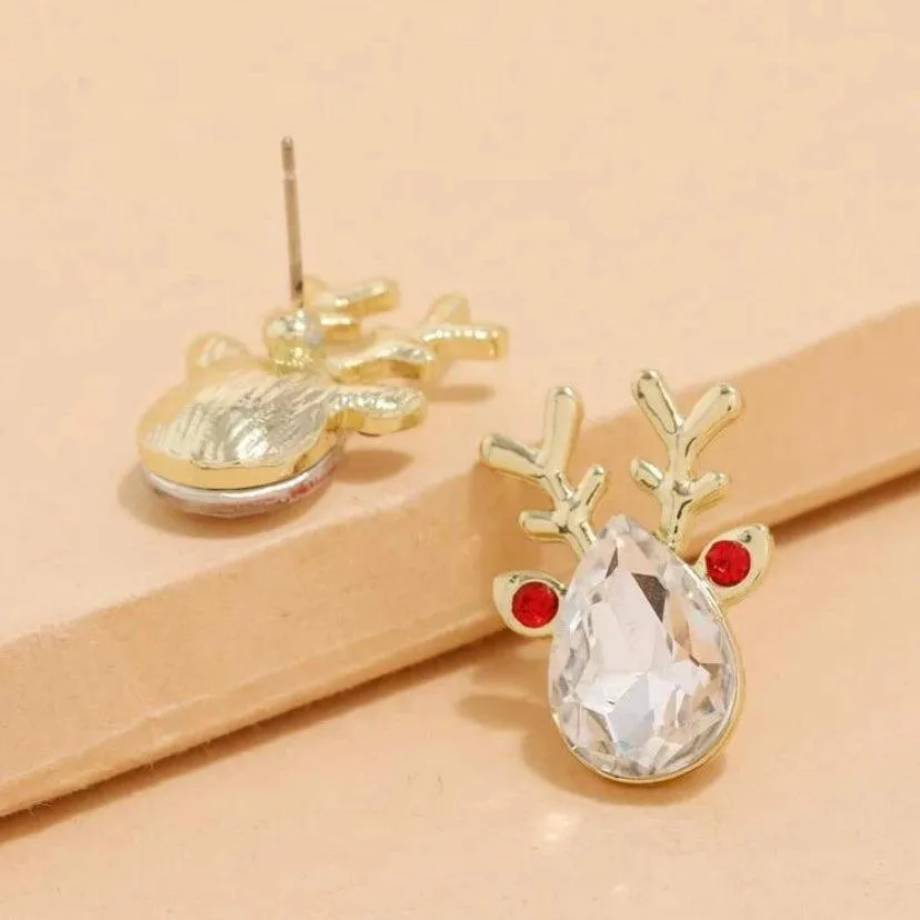 Reindeer Oversized Stud Earrings