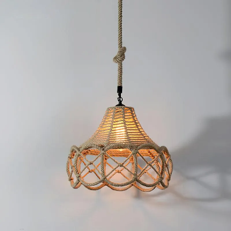 Retro Hemp Rope Exquisite Pendant Light