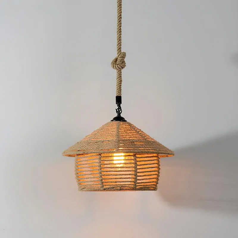 Retro Hemp Rope Exquisite Pendant Light