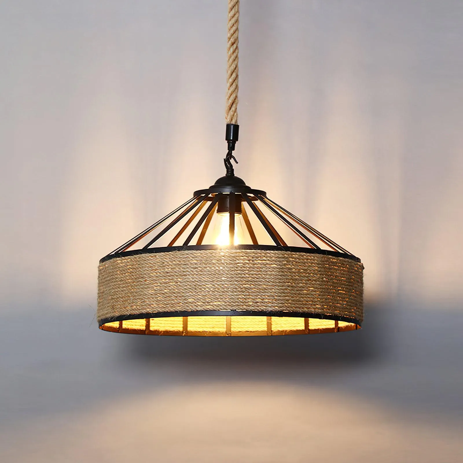 Retro Hemp Rope Exquisite Pendant Light