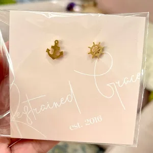 Sample Sale - Hey Sailor Stud Earrings