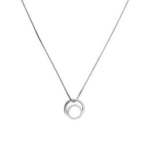 Silver Pavé Circles Pendant