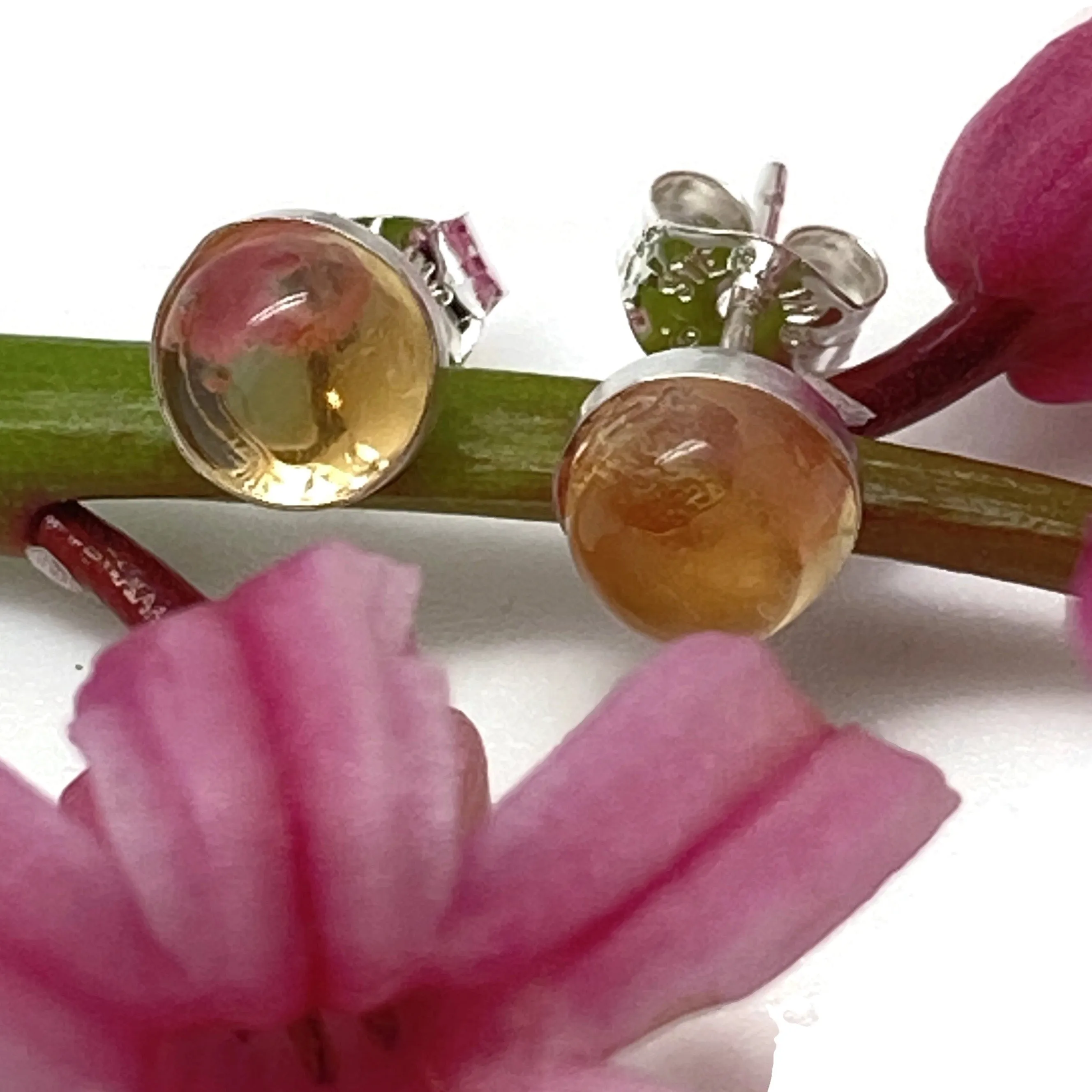 Small Gemstone Post Earrings