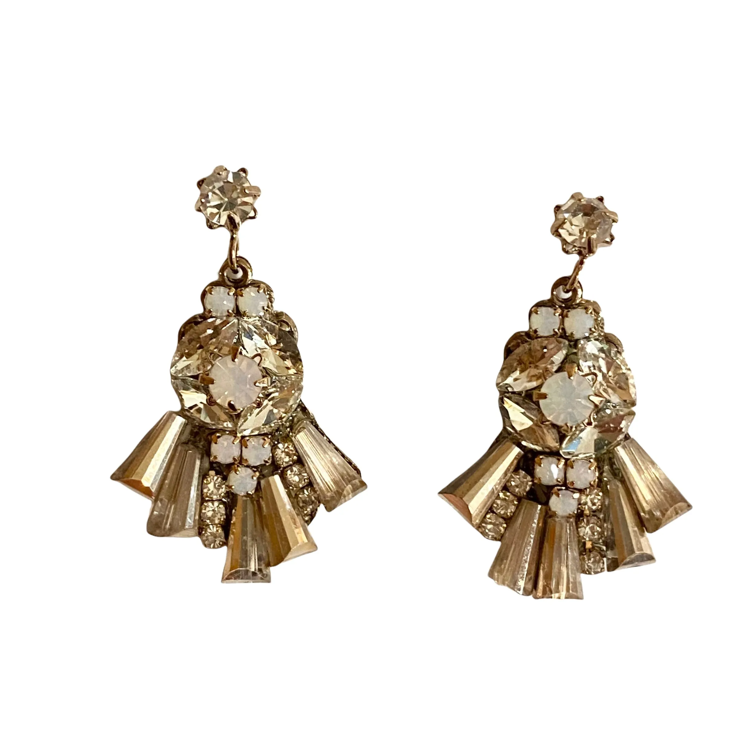 Sparkle Cluster Drop Earrings