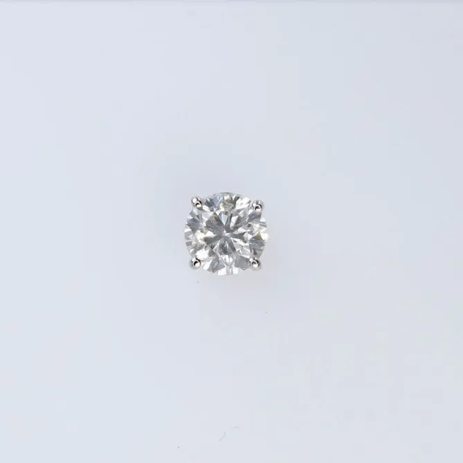 Special 1.10 CT Round Cut Diamond Stud Earrings in 14KT White Gold