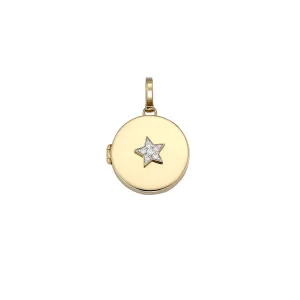 Star Diamond Locket Charm