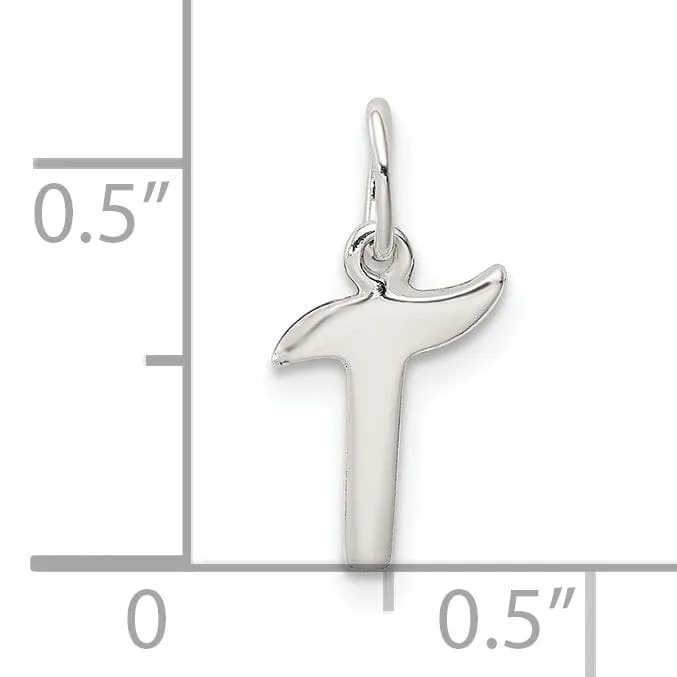 Sterling Silver Chain Slide Initial T Pendant