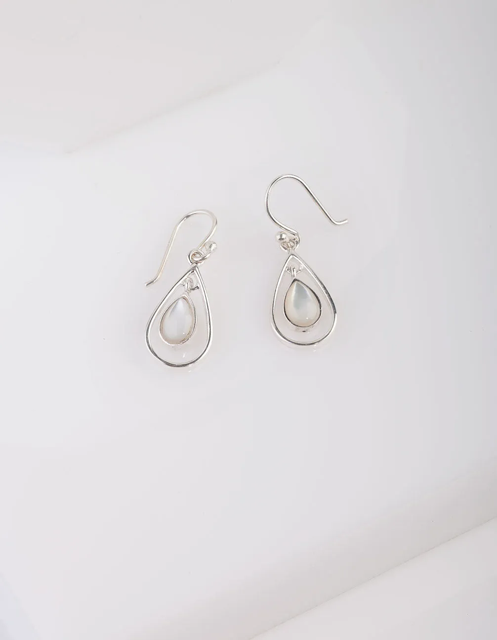 Sterling Silver Double Teardrop Earrings