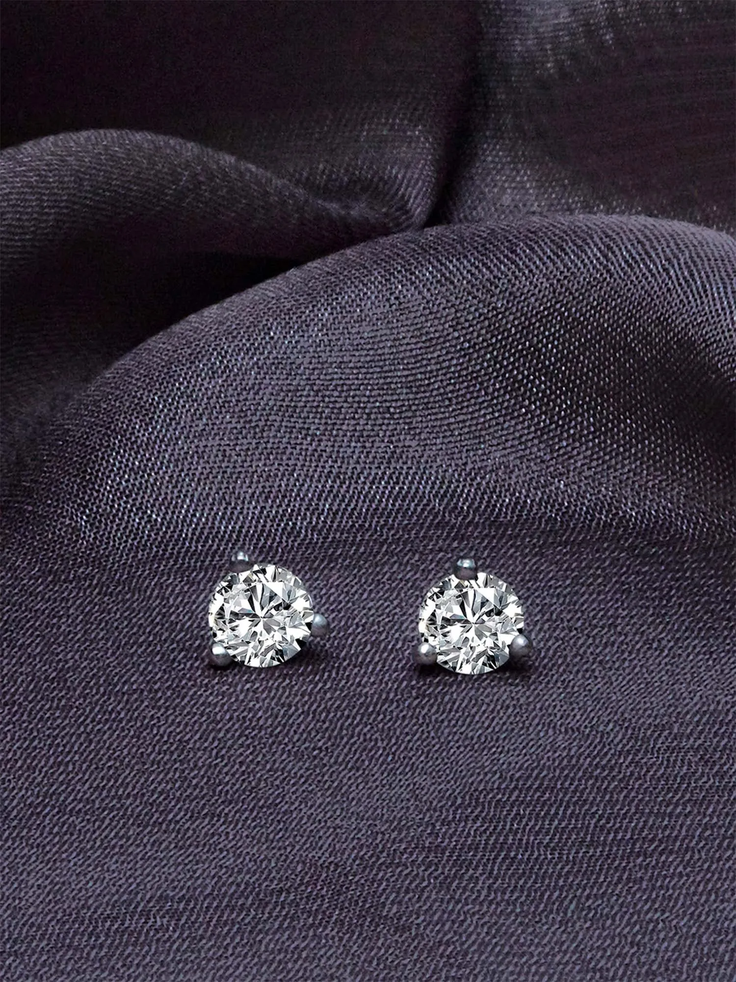 Sterling Silver Hypoallergenic Zirconia Stone Tiny Stud Earrings