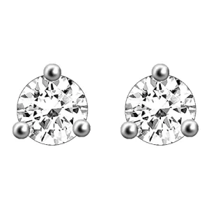 Sterling Silver Hypoallergenic Zirconia Stone Tiny Stud Earrings