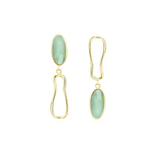 TRACEY CHEN | Earring |  Oval Jadeite Earrings