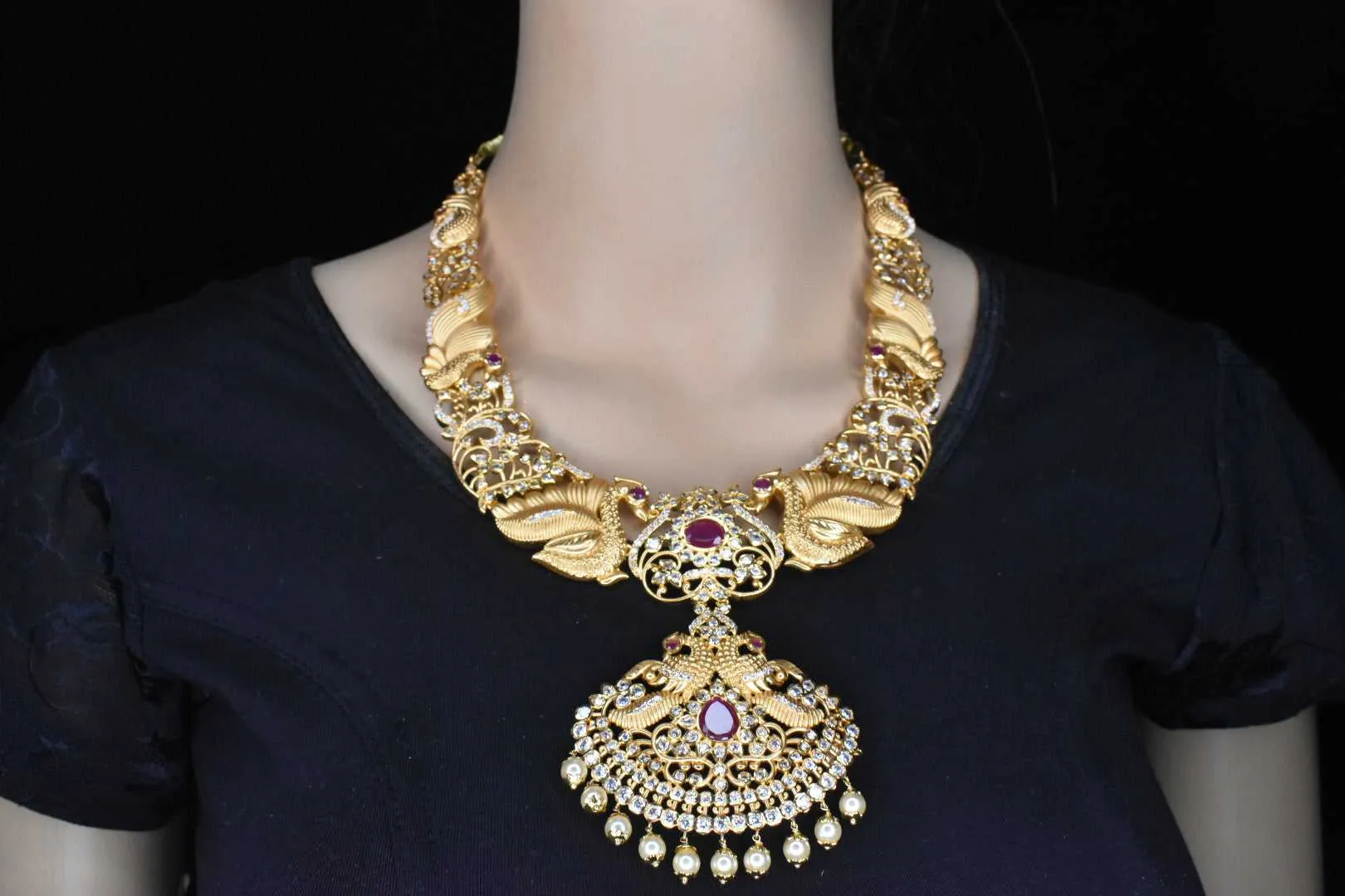 Traditional Pachi Bridal Haar By Asp Fashion Jewellery