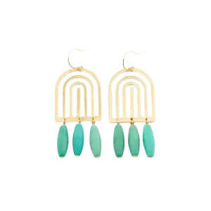 Turquoise Arch Earrings