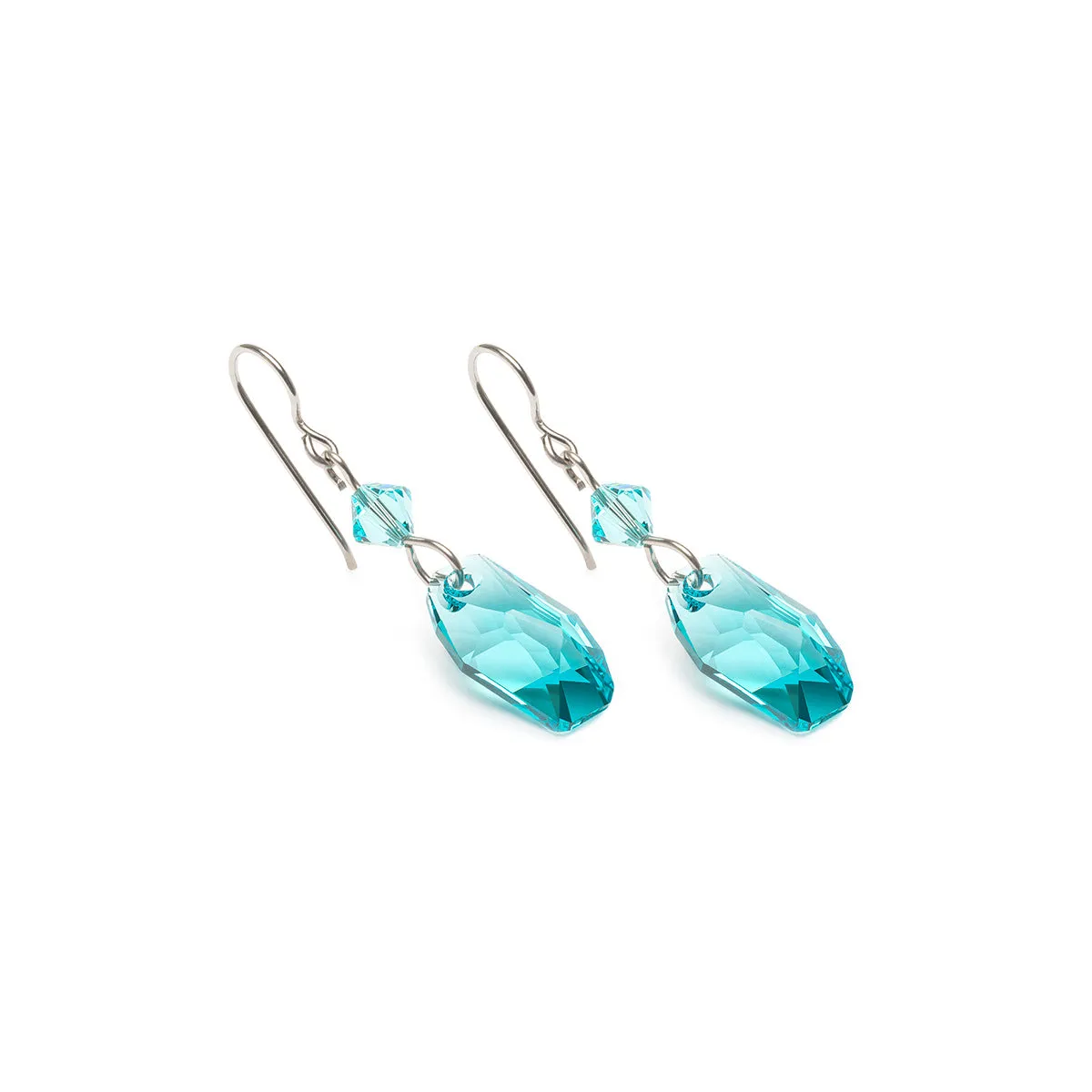 Turquoise Crystal Niobium Earrings