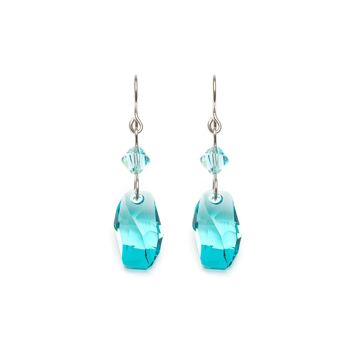 Turquoise Crystal Niobium Earrings