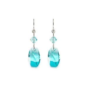 Turquoise Crystal Niobium Earrings