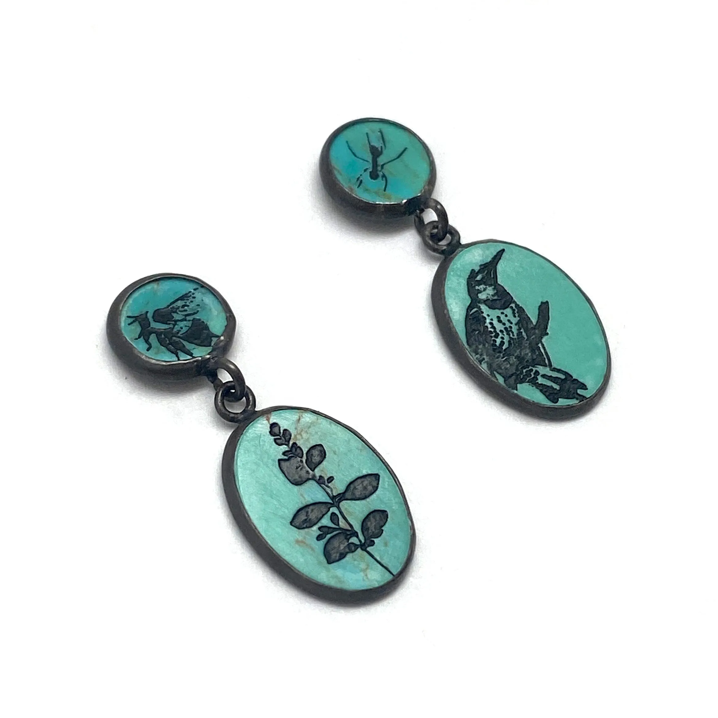 Turquoise Forest Earrings