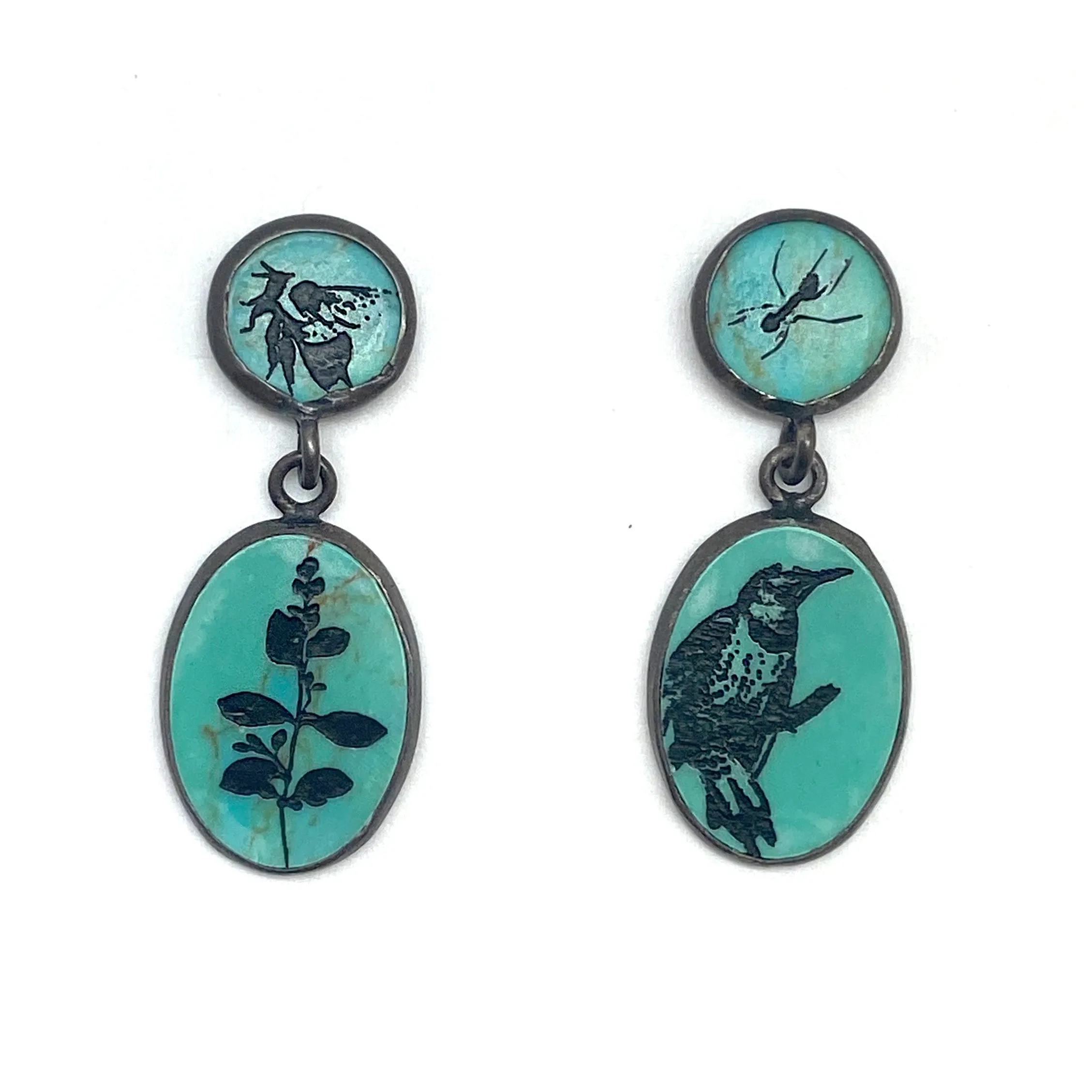 Turquoise Forest Earrings