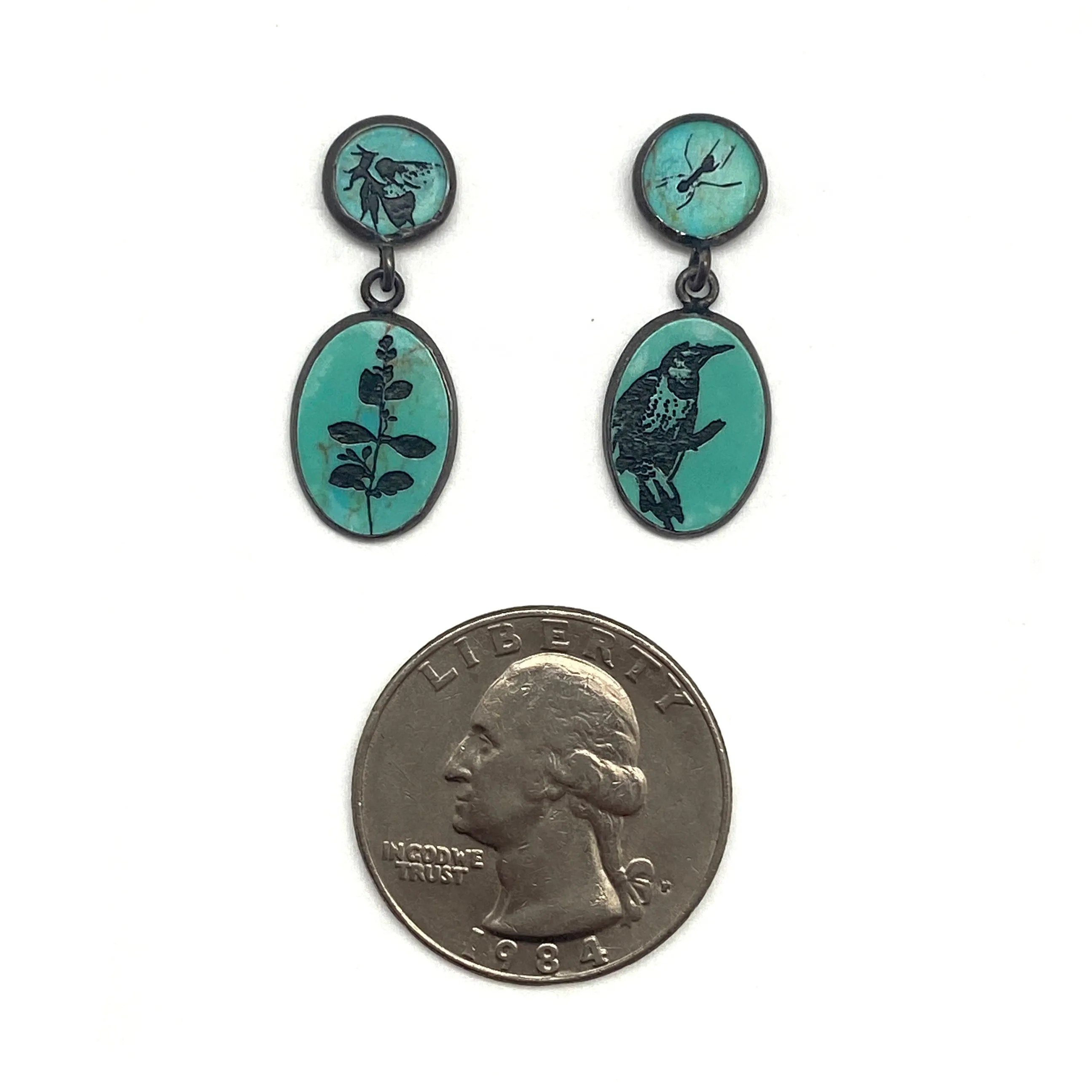 Turquoise Forest Earrings