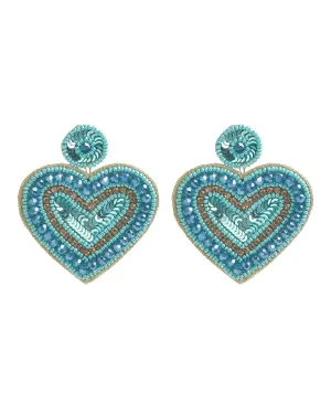 Turquoise Heart Earrings