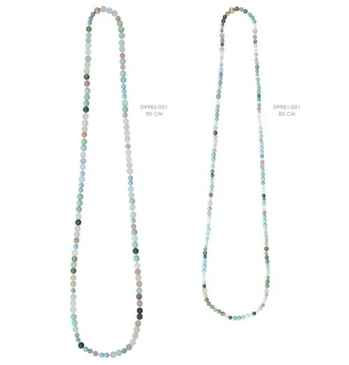 Turquoise themed Gemstone Collier - 80cm